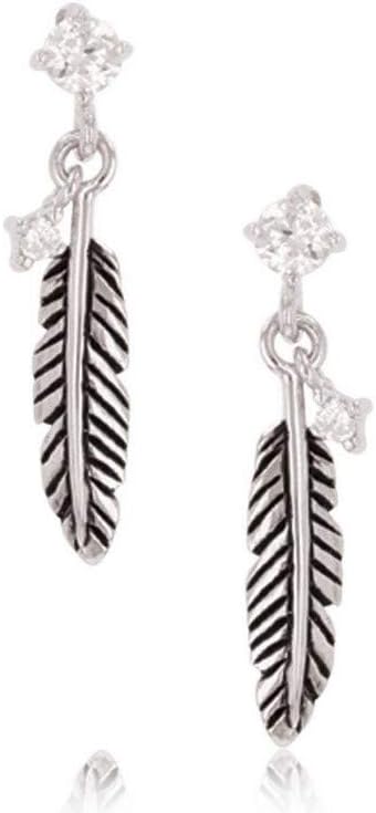 Montana Silversmiths Women's Feather Whispers Earrings Silver One Size