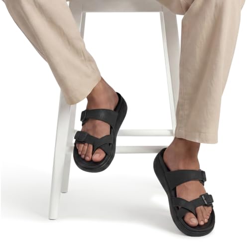Image of Neeman's PureWhoosh Sail Sandals for Men | Adjustable Buckle Strap Casual Sandals | Cushioned Footbed with Arch Support | Comfortable Slip On Footwear for Daily Wear & Travel