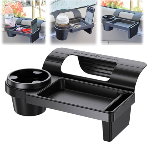 HFSAZJ Plateau de rangement multifonctionnel pour fenêtre de voiture, porte-gobelet de porte de voiture, porte-gobelet pour fenêtre de voiture