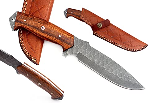 Handcraft Goods Handmade Hunting Knife With Leather Sheath Bushcraft Knife1095 Steel Hunting Knife - Hunter #TOP1