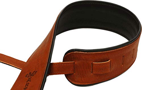 Martin Premium Rolled Leather Guitar Strap Brown #TOP3
