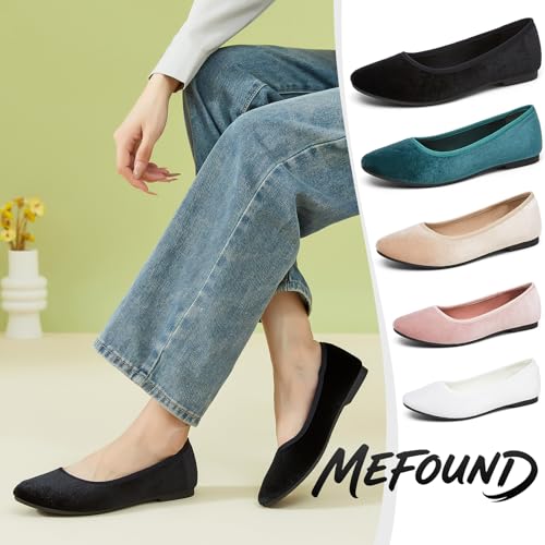 Image of Women's Velvet Ballet Flats Slip On Dress Shoes