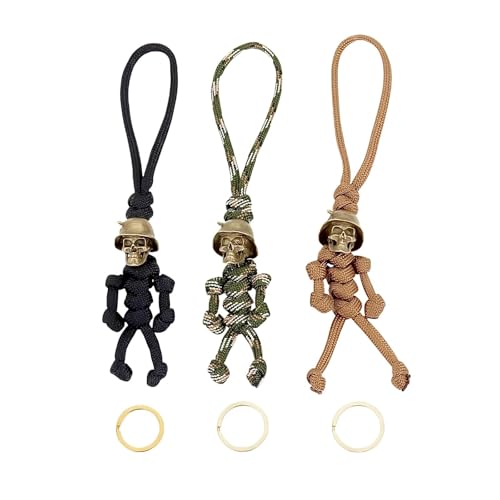 JOZMMZEOOA 3 Pièces Porte Clef Squelette,Porte Clé Moto Personnalisé Voiture Homme Vintage...
