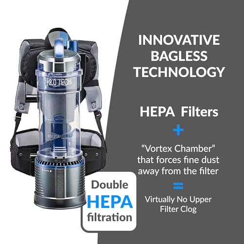 Prolux 19PROLUX2.0A 2.0 Standard Bagless Backpack Vacuum Cleaner, Lightweight & Comfortable For Residential & Industrial Use, Double Hepa Filtration thumb #7
