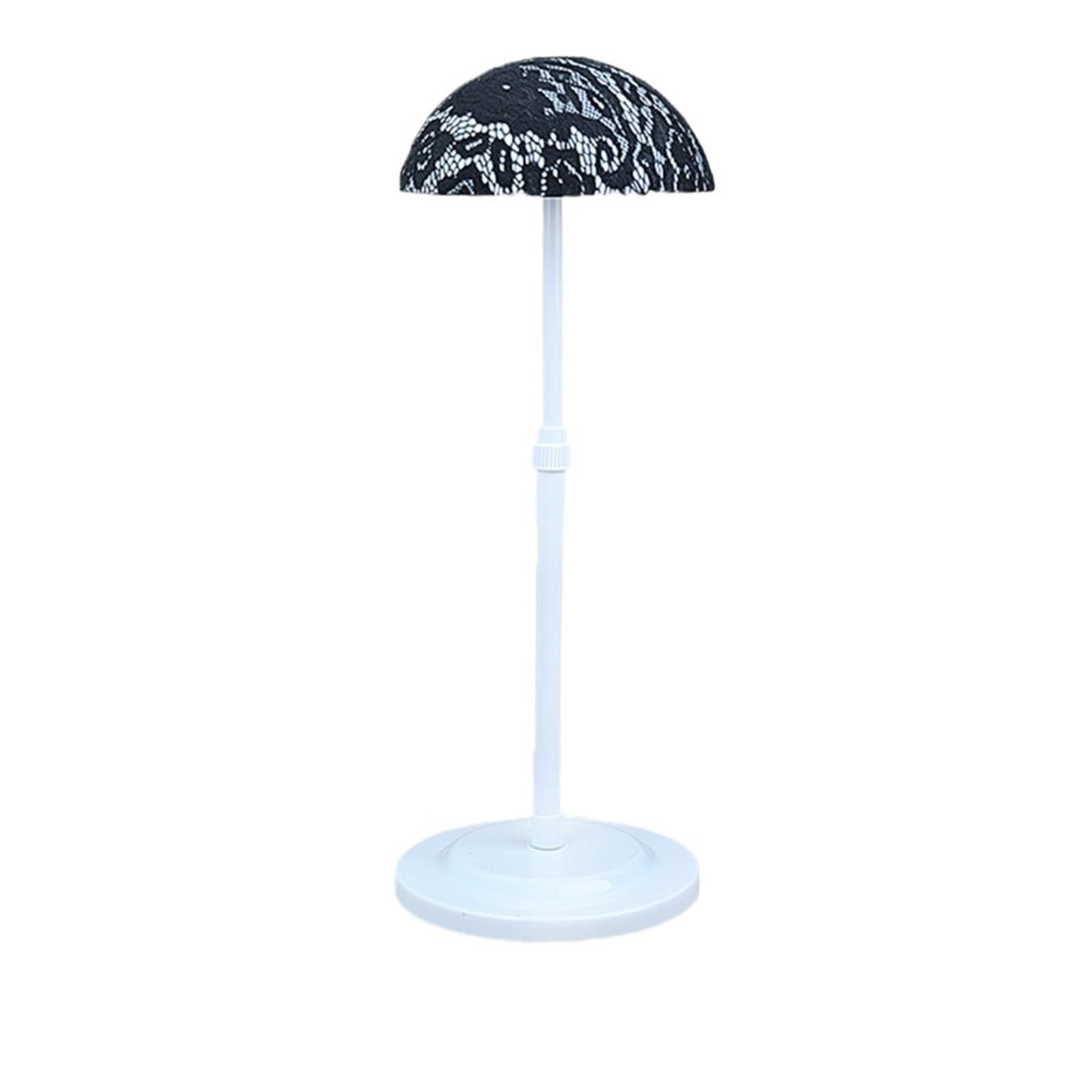 FDzkrtvm Plastic Folding Wig Stand, Adjustable Height Wig Stand Portable Head Holder Hat Display Non-Slip Multicolor(Black)