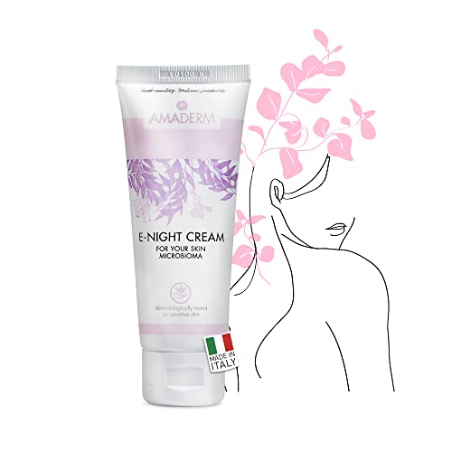 AMADERM E-NIGHT Crema Facial Noche con Prebióticos y Probióticos 75ml | MADE IN ITALY Crema...