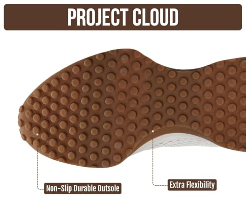 Image of Project Cloud Trendy Fashion Sneakers for Women 2026 - Memory Foam and Non-Slip Comfortable Casual Ladies Shoes for Womens Fashion Sneakers - Lightweight Lace-up Shoes (Lecco)