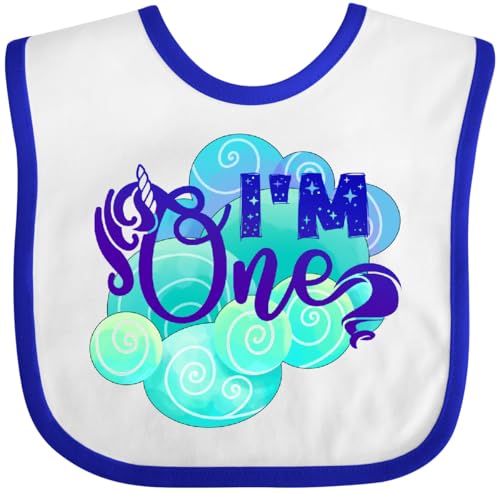 inktastic I'm 1 Magical Birthday Unicorn Clouds Baby Bib
