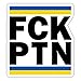Spreadshirt FCK PTN Putin Ukraine Krieg Frieden Solidarität Statement Sticker, One Size, Mattweiß