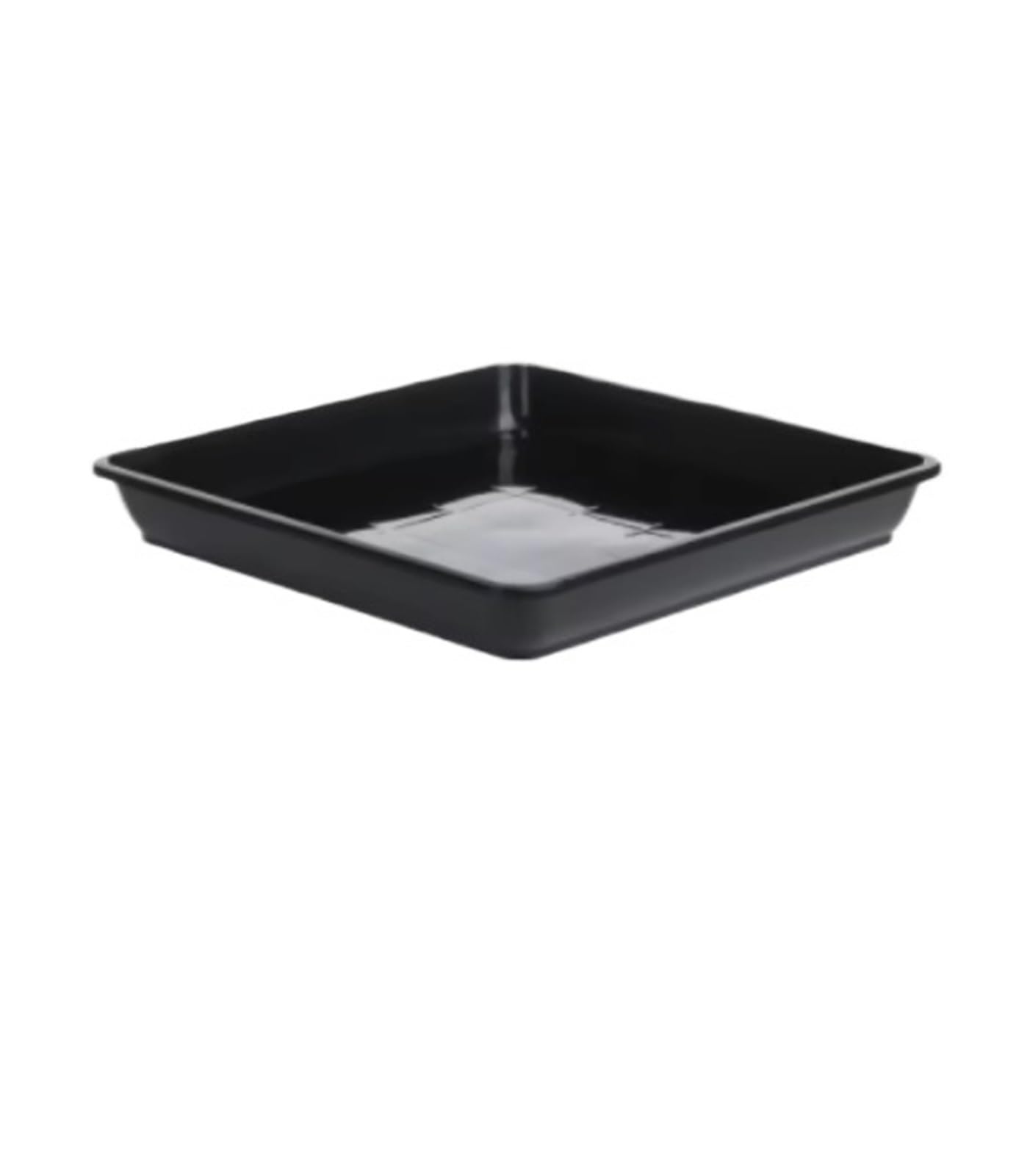 CNYUON 10Pcs Flower Pot Plant Saucer Plastic Tray Saucers Drip Trays Indoor Outdoor(Black,12x12cm)