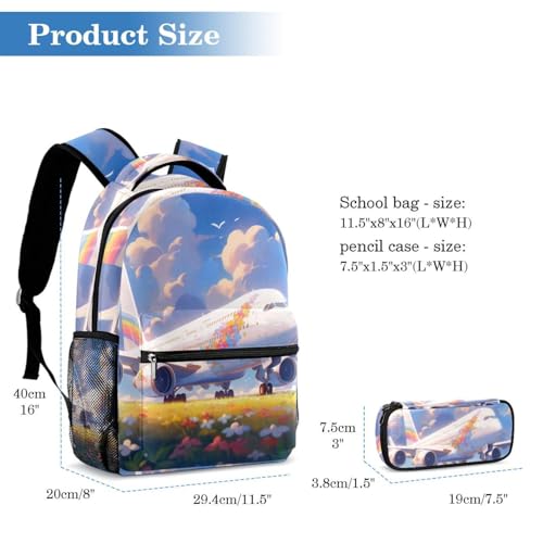 Sac à dos multicolore adolescents lot de 2 grand format - 2