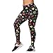 Zumba Dance Leggings Estampados Pretina Ancha de Cintura Fitness Entrenamiento Mallas de Deporte de Mujer, Black Lover, M