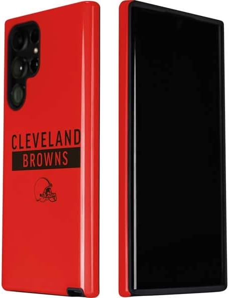 Skinit Pro Phone Case Compatible with Galaxy S22 Ultra - Officially Licensed NFL Cleveland Browns Orange Performance Series Design