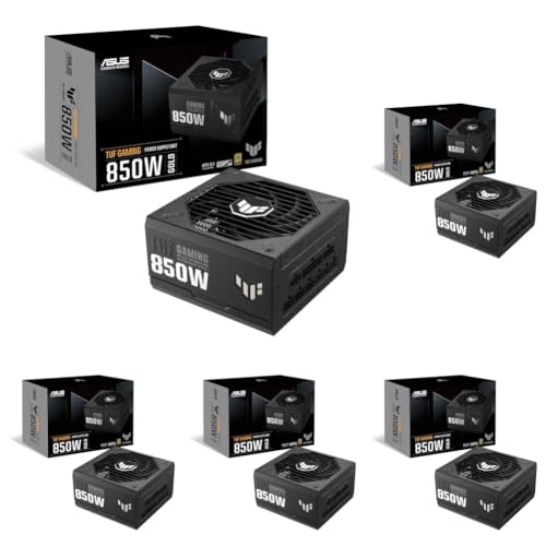 Image of ASUS TUF Gaming 850W Gold (850 Watt, ATX 3.1 Compatible, Fully Modular Power Supply, 80+ Gold, Military-Grade Components, Dual Ball Bearing, Axial-tech Fan, PCB Coating, 10 Year Warranty), (Pack of 5)