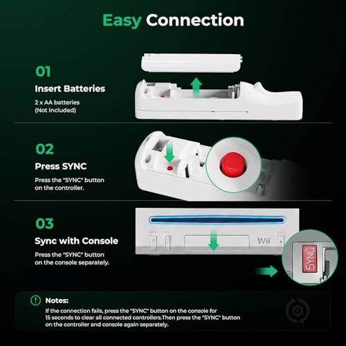 Image of NSTNEFD Remote Controller for Wii & Wii U | Remote with Silicone Case and Wrist Strap (2 Pack, White)