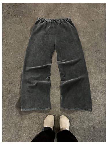 Men's Y2k Baggy Sweatpants Wide Leg Stripe Track Pants Drawstring Fall Pant with Pockets Streetwear2