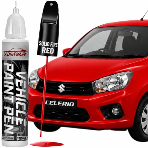 Image of XDOTOAR Car Touch Up Paint Pen for Maruti Suzuki CELERIO SOLID FIRE RED (Z4Q) | Factory Color Matched 2K Paint Technology | Car Scratch Remover & Paint Chip Repair | Quick Dry Formula | Rust Protection | 18ml