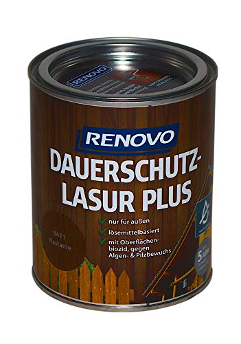0,75L RENOVO Dauerschutzlasur 8411 Kastanie Lasur Holzlasur