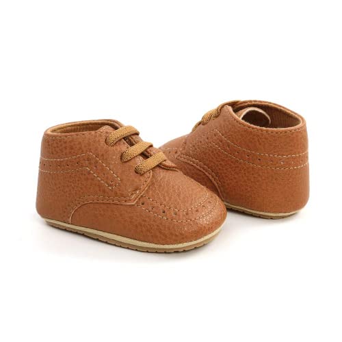 image for Meckior Infant Baby Boys Girls Classic PU Leather Wedding Loafers Brog