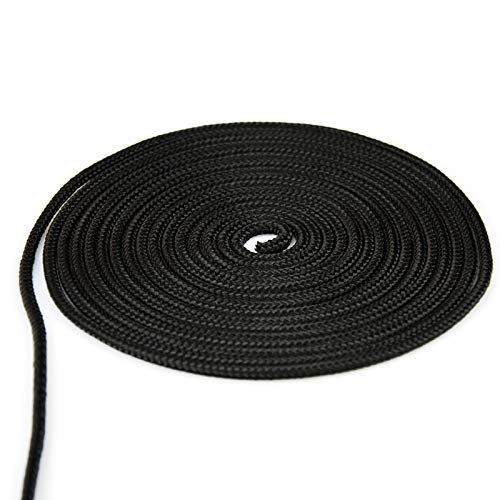Seiletech.de SCHWARZES POLYPROPYLENSEIL – 8mm – 10m – Traglast bis 82 kg Flechtleine Textilschnur Kordel Kunststoffseil geflochten