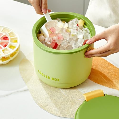 Bandeja de hielo con tapa y cubeta, molde para cubos grandes miniatura 3
