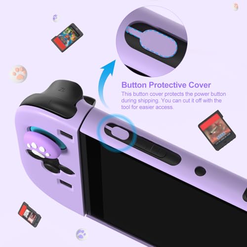 Image of innoAura Switch 2 Case 14-in-1 Bundle for NS Switch 2 (2025), with Carrying Case, Protective Cover, Thumb Grips, Screen Protector, Cute Pendant and Sticker, Purple