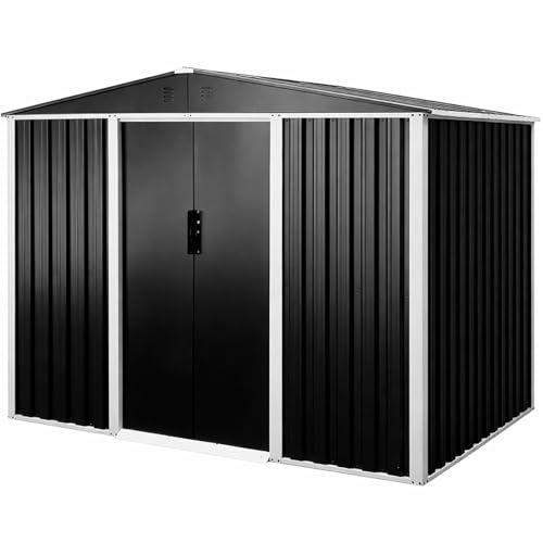 Catálogo de Bodegas los mejores 10. 41 Jardimex Cobertizo Casa Bodega Garage Almacenamiento para Exteriores 240x180x200Cm Contenedor de Jardin Patio Viveros Azoteas Estructura de Acero Aire Libre Ventilacion