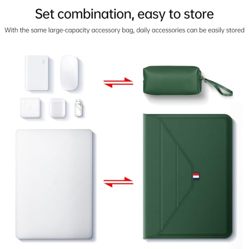 Funda para portátil 15.6 pulgadas con soporte de cuero PU miniatura 5