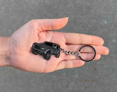 FOUR WHEEL BEAST Bronco Keychain Accessories 4 door key chain Fob Cover Cool Mods compatible with Ford Bronco 2021 2022 2023