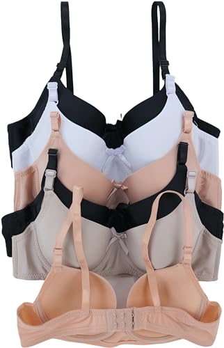 Image of ToBeInStyle Women's Pack of 6 Classic Style Underwire Supportive Padded Bras
