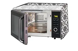 Stylista Microwave Oven Cover for Borosil Prima 19 Liter 1300 Watt Convection Oven Toaster Griller (OTG), Damask Pattern offwhite