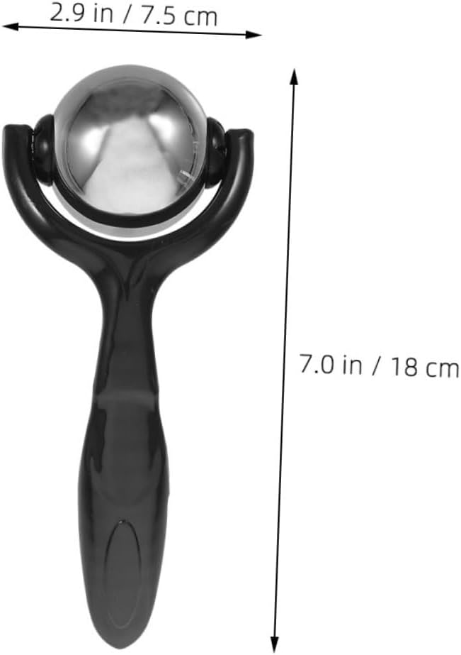Stainless Steel Massage Ball Roller Set with Handle, 2pcs Manual Muscle Massager Balls for Back Neck Legs, Low-Temperature Resistant Body Massage Tool for Fitness and Relief