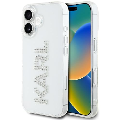 CG MOBILE Karl Lagerfeld IML Rhinestones Logo Coque pour iPhone 16 (transparent)