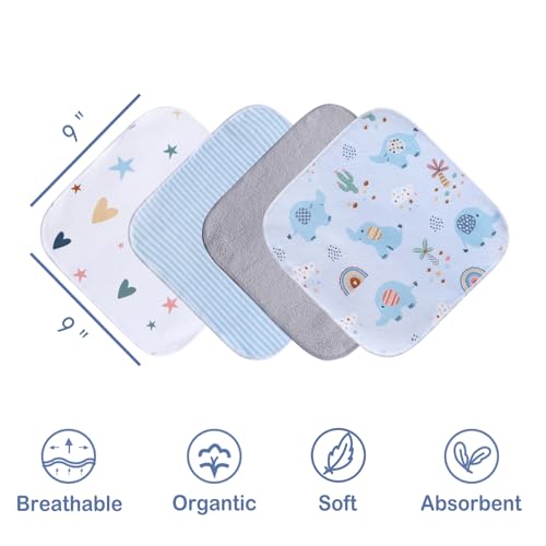 Image of Viviland Baby Washcloths 24 Pack, Toddler Wash Cloths for Bath, Super Soft & Absorbent Bath Towel for Newborn and Infants, Baby Towels Care for Baby's Sensitive Skin