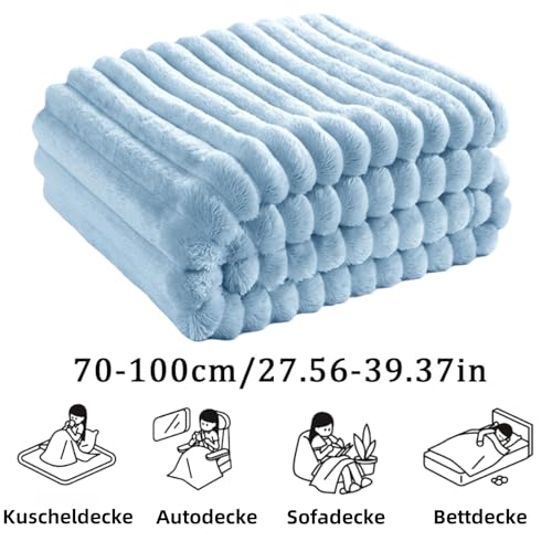 Generisch Kuscheldecke Flauschig 70x100CM,Herbst Decke Für Baby,Weiche Plüsch Bettdecke,Sofadecke,Autodecke,Flanell Wärmedecke,Couchdecke,Wohndecke Herbstdecke für Couch Bett Sofa（Khaki）