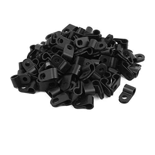 Aexit Nylon Sujetacables 100 piezas negro miniatura 1