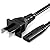 2 Prong AC TV Power Cord for Samsung 24" 32" 40" 43" 48" 49" 50" 55" 60" 65" 75" inch LCD HD Smart 4K TV, Samsung Subwoofer Speaker, TCL Roku,HP Printer Power Cord Power Cord Supply Cable Replacement
