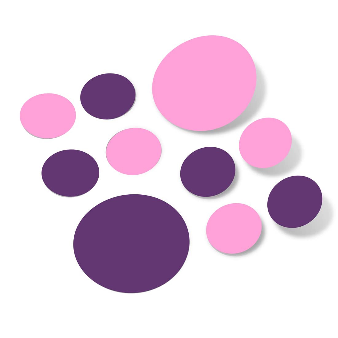 Set of 30 - Pink / Purple Circles Polka Dots Vinyl Wall Graphic ...