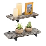 LJBOZ Conjunto de 2 balda Madera Rustica, balda Madera Maciza de Exhibición Colgante Decorativo