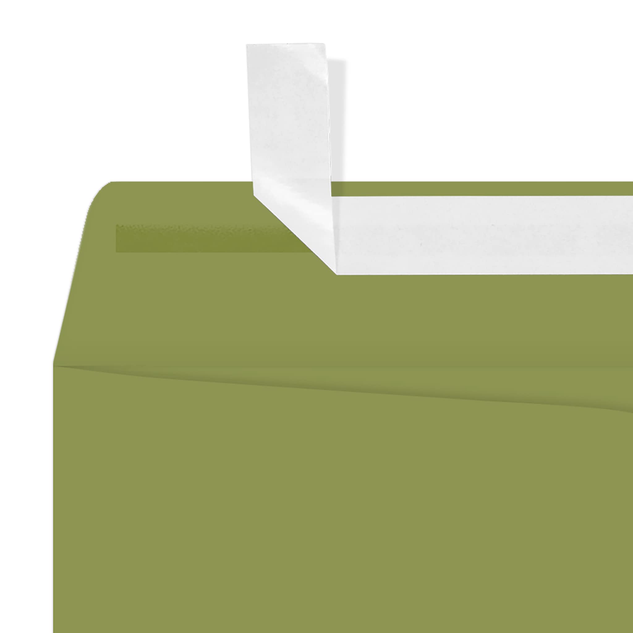 LUXPaper 9 x 12 Open End Envelopes | Peel & Press | Avocado Green | 70lb. Text | 50 Qty