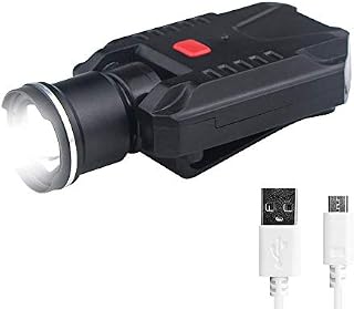 FISHNU 500 Lumens Clip-on Hat Light,USB Rechargeable Led Cap Light,No Red Ring