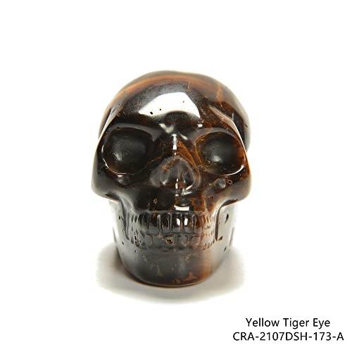 JM Design Natural Gemstone Crystal Hand Carved Halloween Skulls Size 2'' Sold by Piece3