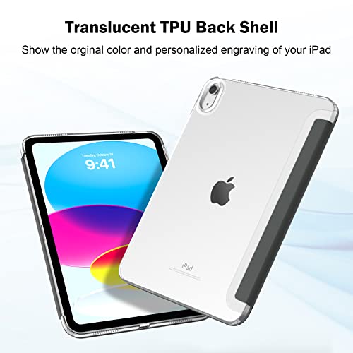 TiMOVO Case for iPad (A16) 11th Generation 11 Inch 2025, iPad 10th Generation Case 10.9 Inch 2022, Slim Soft TPU Translucent Frosted Back Cover for 11th/10th Gen, Auto Wake/Sleep - Space Gray