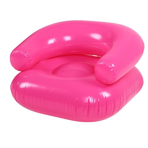 Sofá inflable suave rosa traslúcido con estructura ergonómica y cómoda 2
