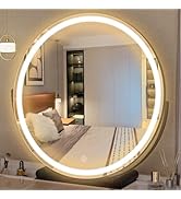 HASIPU Vanity Mirror with Lights, 18" LED Makeup Mirror, Lighted Makeup Mirror with Lights, Smart...