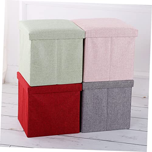 Tabouret de rangement pour articles ménagers coffre pliable en tissu - 8