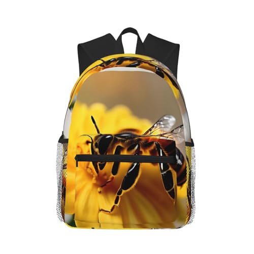 Sac à dos voyage université pour ordinateur portable à motif fleur EdWal noir