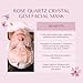 Rose Quartz Spa Gift Set for Women | 4-Piece Skincare Self-Care Kit | Crystal Gem Eye Mask, Hydrating Rose Petal Serum, & 5oz Lemon Coco Oil | Natural Beauty Treatment Kit