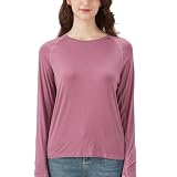 Women's Ultra Lightweight Bamboo Viscose Workout Shirt UPF 50+ Soft Outdoor Long Sleeve Hiking Tops...