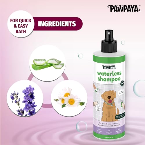 Image of Pawpaya Shampoo Pawpaya Shampoo for Dogs | Gentle Deep Cleansing Formula for Healthy Skin & Soft, Shiny Coat | Suitable for All Dog Breeds & Coat TypesDogs (Waterless Shampoo)